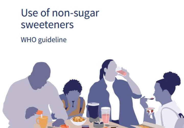 Cover WHO document on the use of non-sugar sweeteners