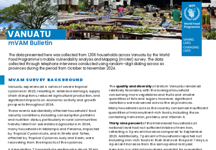 WFP-Vanuatu mVAM Bulletin-cover (Jan2025)