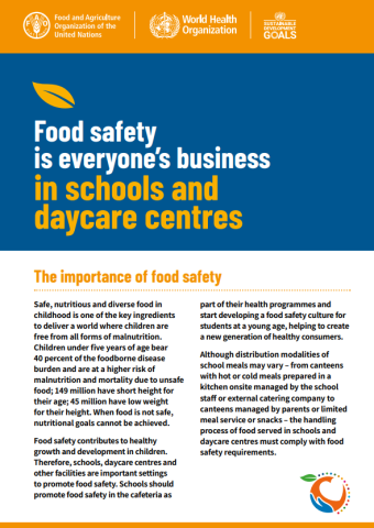 FAO & WHO-Food Safety-Schools & Daycare-cover (2022)