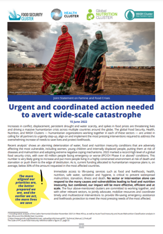 Inter-cluster Statement-Famine & Food Crises (Jun2022)
