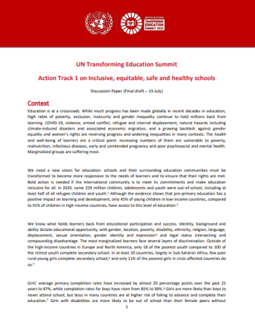 Transforming Education Summit-AT1 paper-cover (Jul2022)