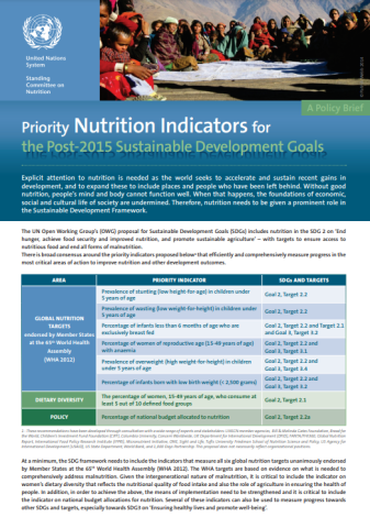 Nutrition Indicators 4 SDGs-cover (2014)