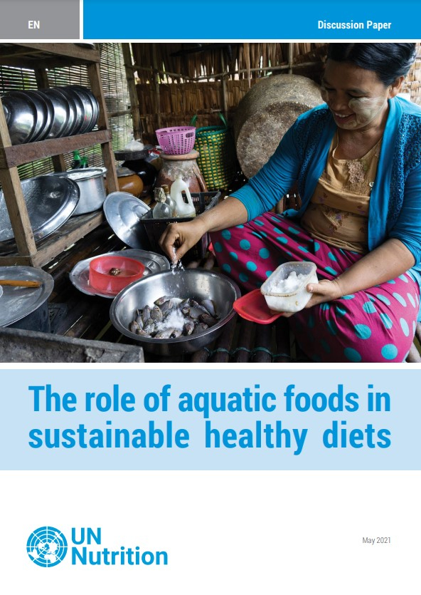 Cover discussion paper on the role of aquatic foods in sustainable healthy diets